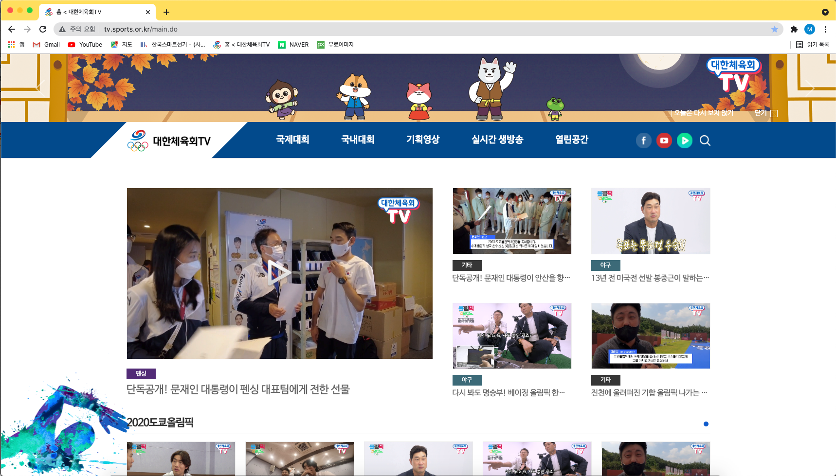대한체육회TV 미디어 서비스